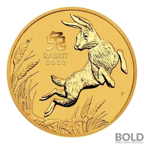 2023 Gold 1/4 oz Perth Lunar Year of the Rabbit BU