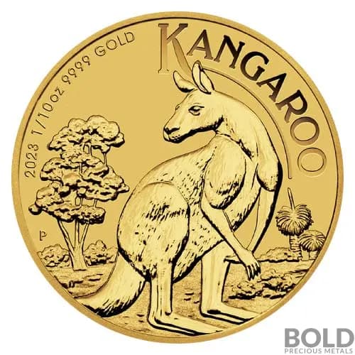 2023 Gold Perth Kangaroo 1/10 oz BU