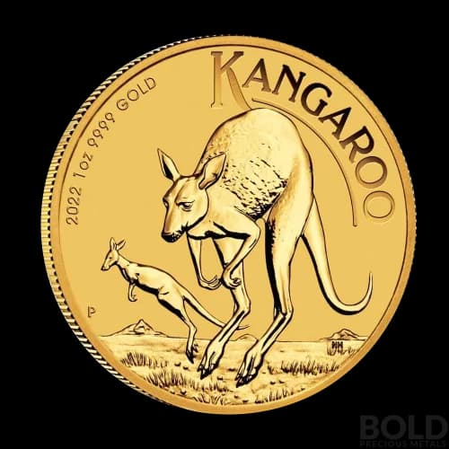 2022 Australian Perth Kangaroo 1 oz Gold BU