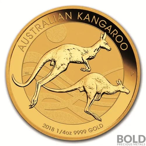2018 Gold Australian Perth Kangaroo - 1/4 oz