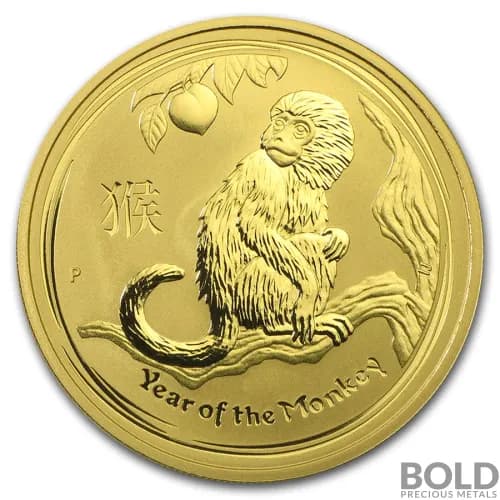 2016 Gold Australia Lunar Monkey - 1 oz