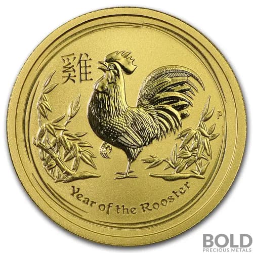 2017 Gold Australian Perth Lunar Rooster - 1 oz