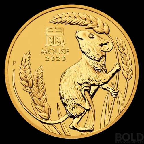 2020 Gold 1/10 oz Australia Perth Lunar Mouse
