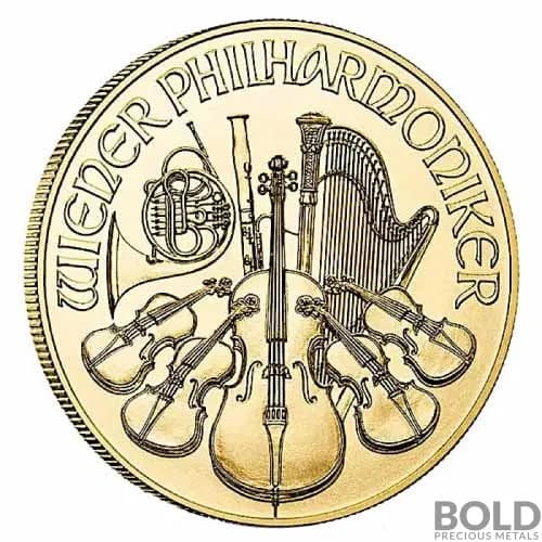 2023 Gold 1/2 oz Austria Philharmonic BU