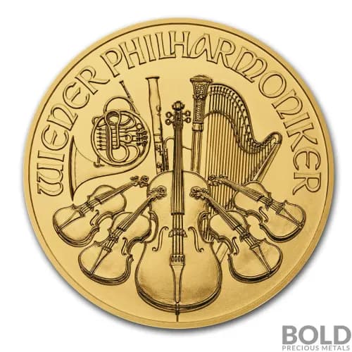 2021 Austria Philharmonic 1 oz Gold BU