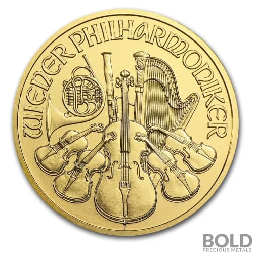 Gold Austria Philharmonic *Random Date* - 1/25 oz