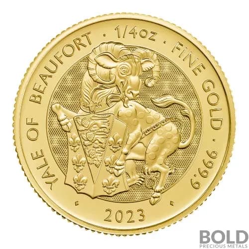 2023 Great Britain Tudor's Beasts: Yale of Beaufort - 1/4 oz Gold BU