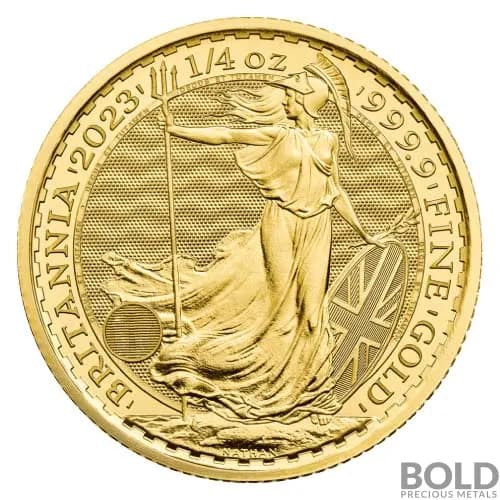 2023 Gold Royal Mint Britannia 1/4 oz BU - Queen