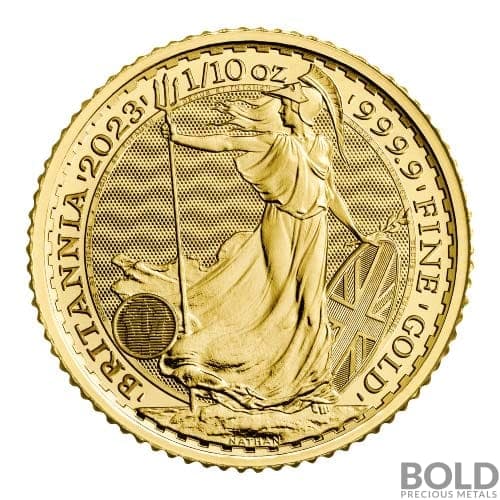 2023 Gold Royal Mint Britannia 1/10 oz BU - Queen