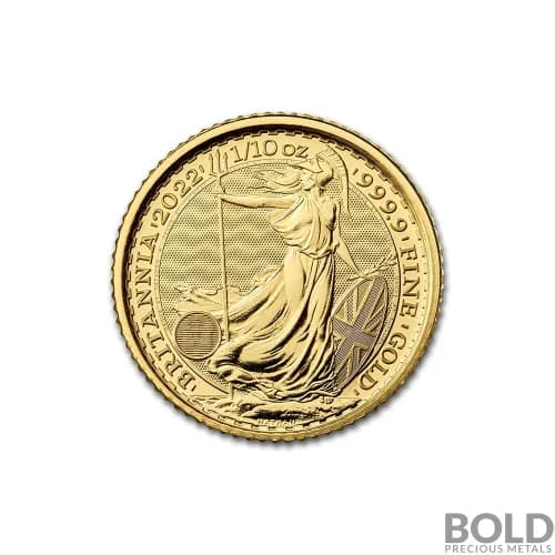 2022 Gold Great Britain Britannia - 1/10 oz