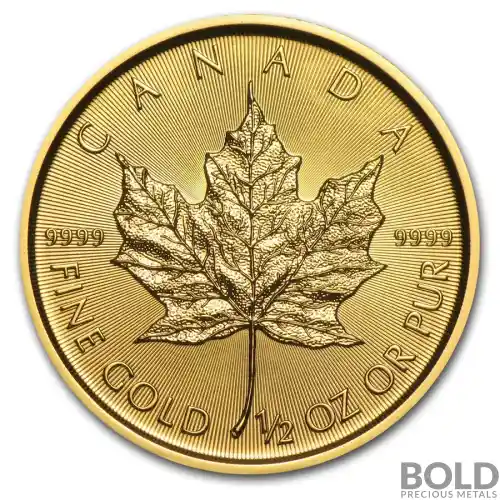 2016 Gold Canada Maple Leaf - 1/2 oz