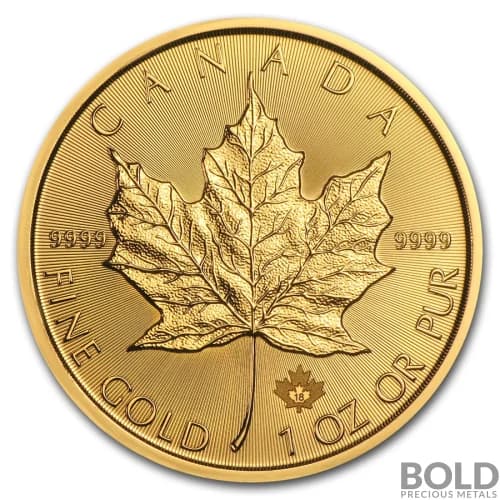 2018 Gold Canada Maple Leaf - 1 oz