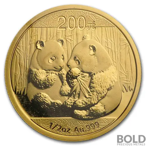 Gold Chinese Panda *Random Date* - 1/2 oz