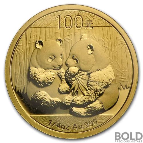 Gold Chinese Panda *Random Date* - 1/4 oz