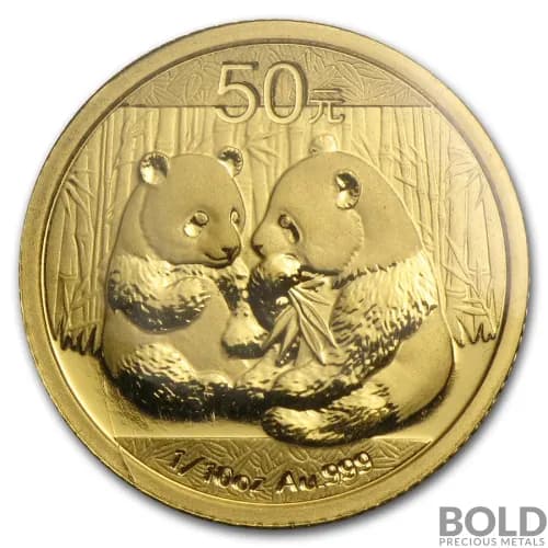 Gold China Panda *Random Date* - 1/10 oz