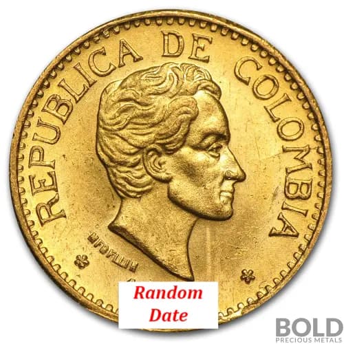 Gold Columbia 5 Peso