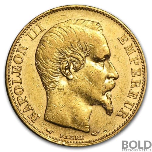 Gold World French 20 Franc Napoleon III