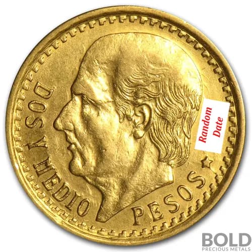 Gold Mexico 2 1/2 Peso