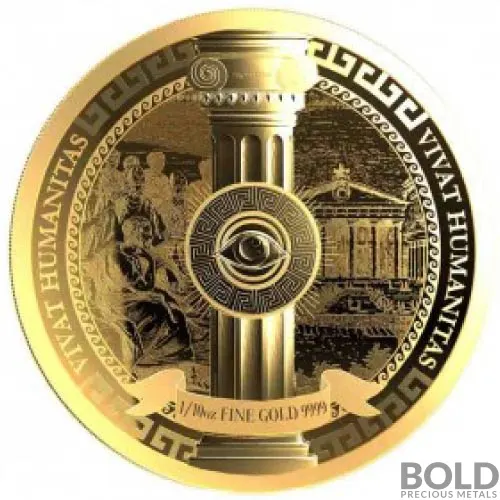 2023 Gold 1/10 oz Niue Vivat Humanitas Prooflike
