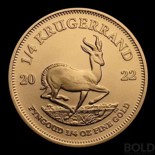2022 Gold South Africa Krugerrand - 1/4 oz