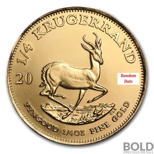 Gold South African Krugerrand *Random Date* - 1/4 oz