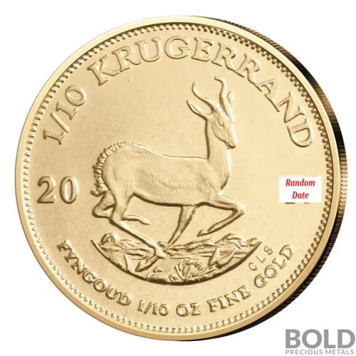 Gold South Africa Krugerrand *Random Date* - 1/10 oz