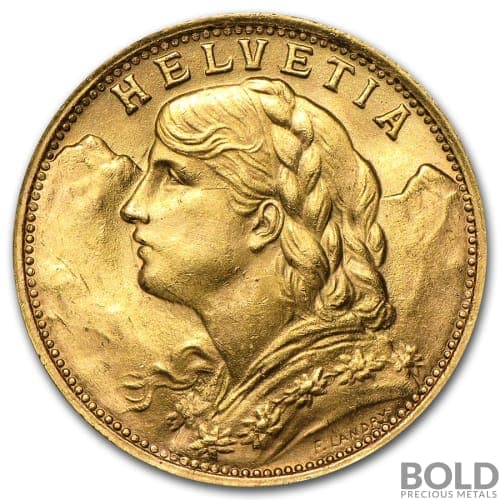 Gold France 20 Francs Swiss