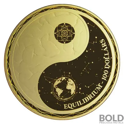 2022 Gold Tokelau Equilibrium: Yin Yang 1 oz Prooflike