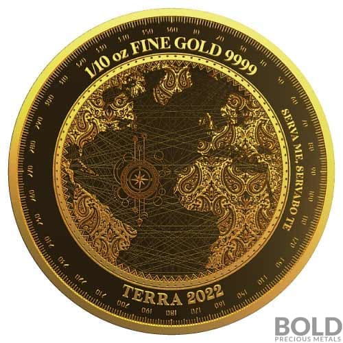 2022 Gold Tokelau Terra 1/10 oz Prooflike