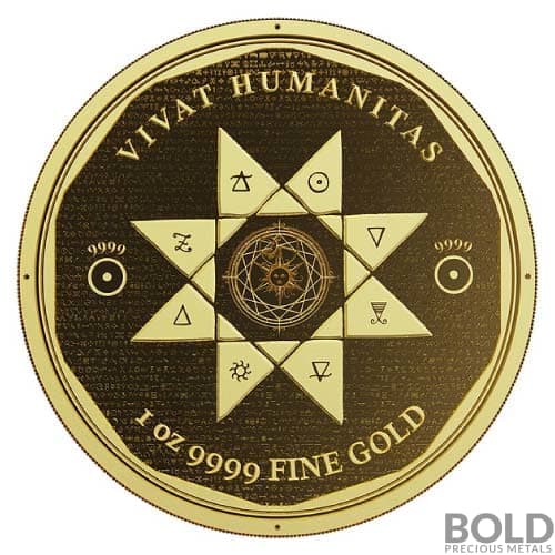 2022 Gold Tokelau Vivat Humanitas 1 oz Prooflike