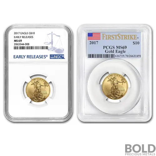 2017 Gold American Eagle PCGS/NGC MS69 - 1/4 oz