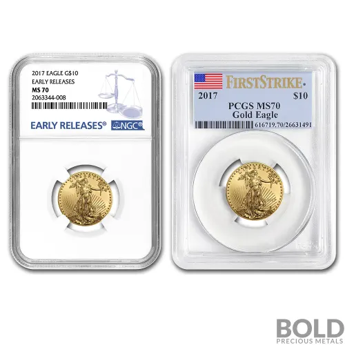 2017 Gold American Eagle PCGS/NGC MS70 - 1/4 oz