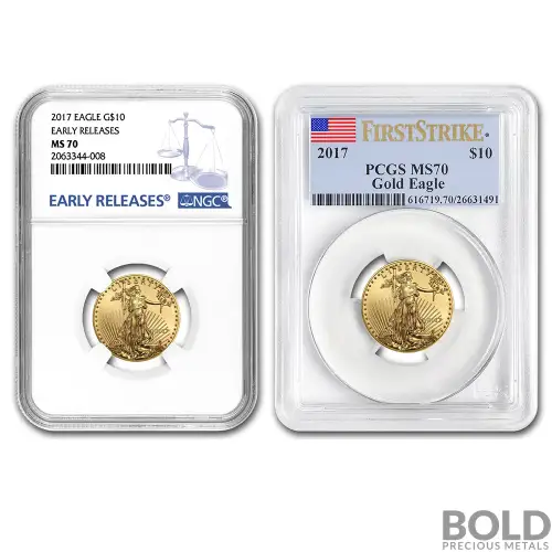 2017 Gold American Eagle PCGS/NGC MS70 - 1/4 oz