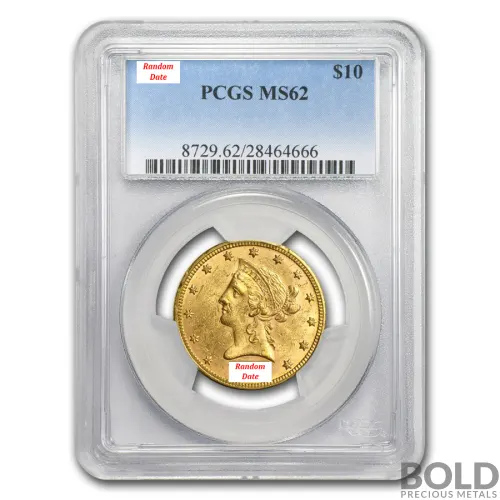 Gold American $10 Liberty - PCGS MS62