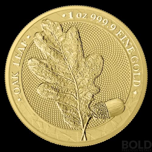 2019 Germania Gold Oak Leaf BU Round - 1 oz