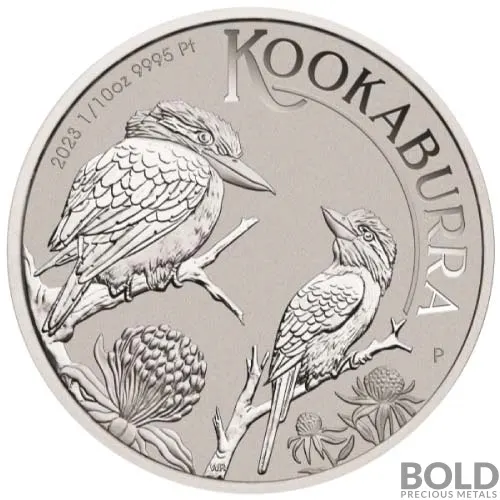 2023 Platinum 1/10 oz Perth Kookaburra Coin