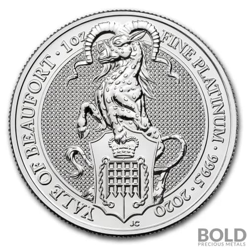 2020 Platinum Great Britain Queen's Beasts (The Yale) - 1 oz