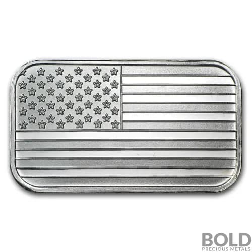 Silver - 1 oz Flag Bar