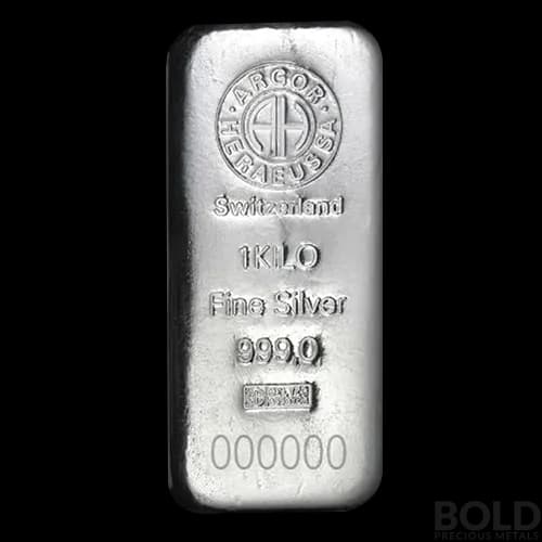 Hereaus 1 Kilo Silver Bars - Random **Our choice