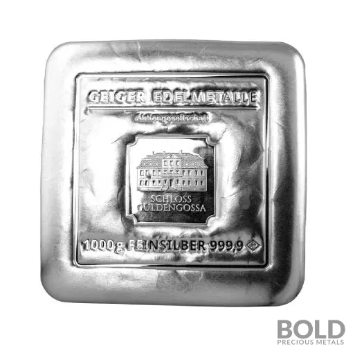 Silver 1 Kilo Geiger Edelmetalle Cast Bar