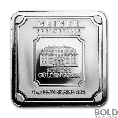 Silver 1 oz Geiger Edelmetalle Square Bar (*no capsule)