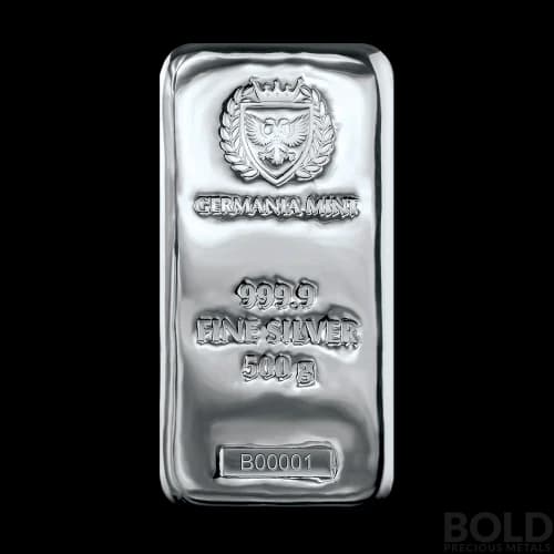 Silver 500 Gram Germania Mint Cast Bar