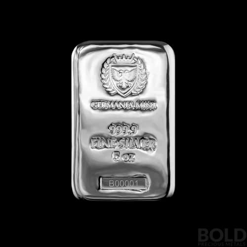 Silver 5 oz Germania Cast Bar