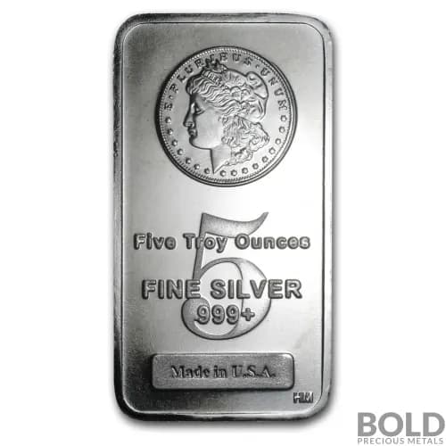 Silver 5 oz Morgan Bar