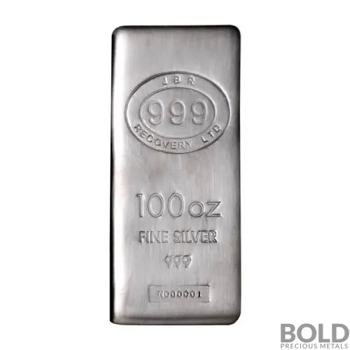 Silver 100 oz JBR Bar