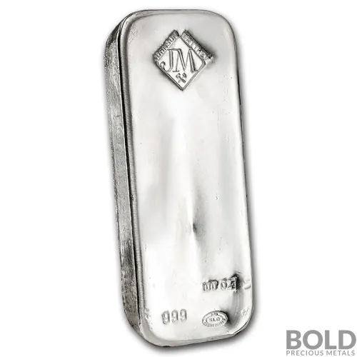 Silver 100 oz Johnson Matthey Bar