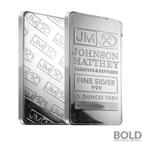 Silver 10 oz Johnson Matthey Bar