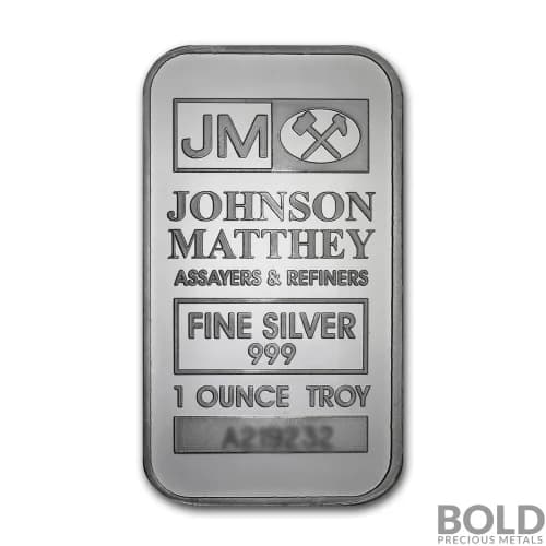 Silver - 1 oz Johnson Matthey Bar