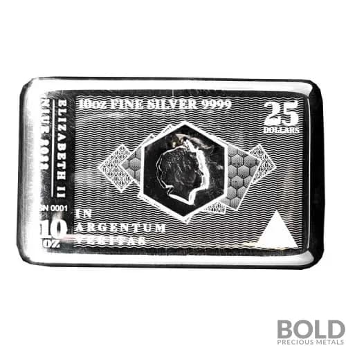 2022 Silver 10 oz Pressburg SilverNote Bar