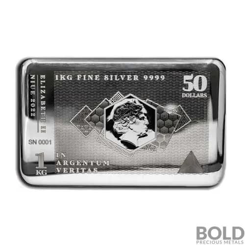 2022 Silver 1 Kilo Pressburg SilverNote Bar